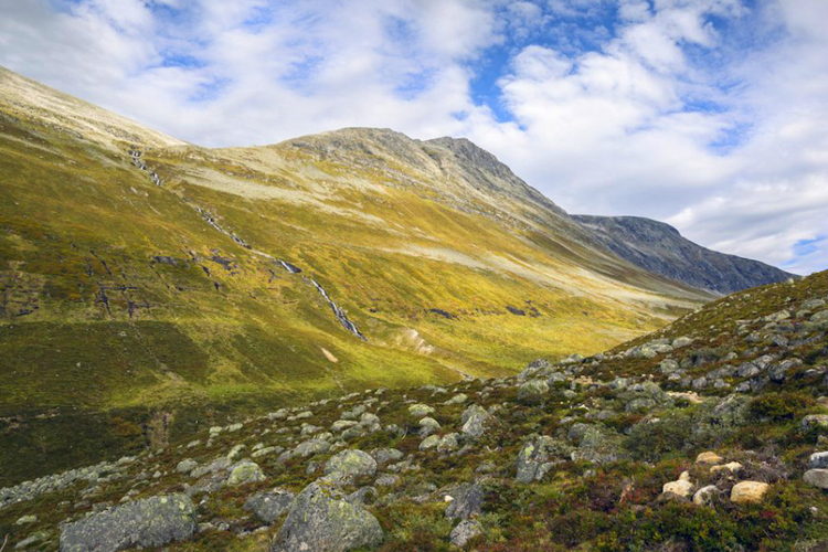 Subida tras el bosque, Skala, Loen, Stryn, Noruega