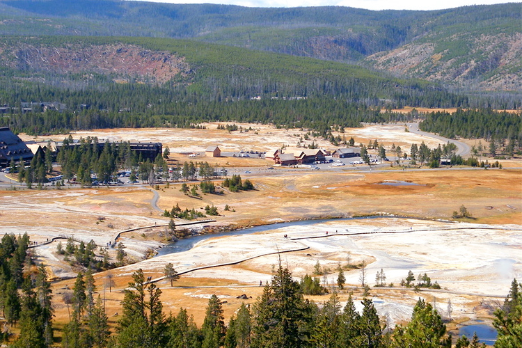 Upper Geyser Basin desde Observation Point