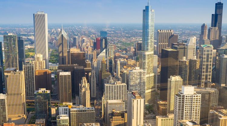 Vistas desde la torre Hancock, Chicago, USA