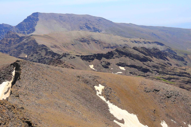 Vistas desde la cima del Pico Veleta, Sierra Nevada, Granada