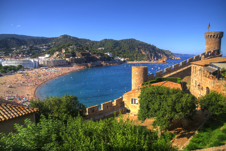 Vistas desde la colina, Tossa de Mar, Girona, Gerona, Cataluña