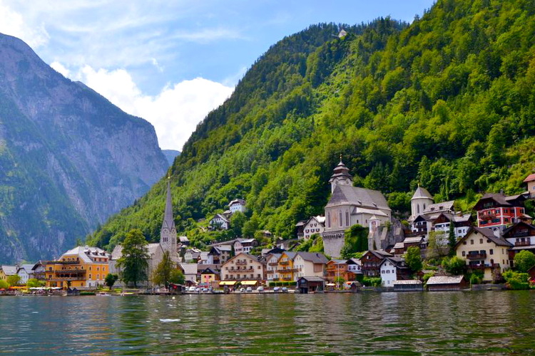 Vistas desde el ferry, Hallstatt, Austria