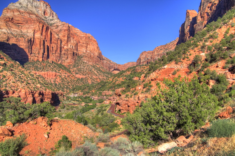 Parque Nacional de Zion, carretera hacia Bryce