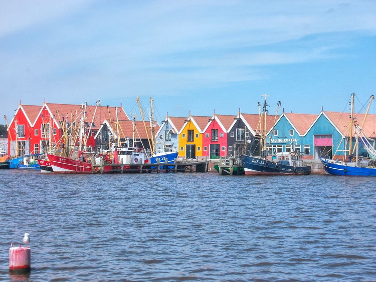 Casas de pescadores en Zoutkamp