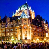 Castillo de Quebec de noche