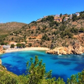 Cala de la Granadella desde la ruta al Castell