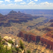 Bright Angel Point en el North Rim del Gran Cañón