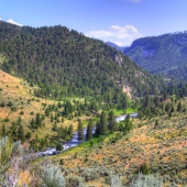 Paisaje en la carretera entre Mammoth y Tower Junction