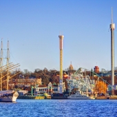 Parque de atracciones desde el crucero