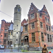 Arquitectura tradicional en el centro de Gante