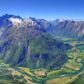 Panorama, Romsdalseggen, Noruega, Andalsnes,