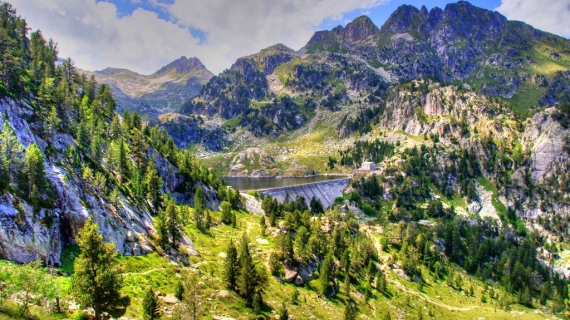 Vista de la presa del lac Major de Colomers