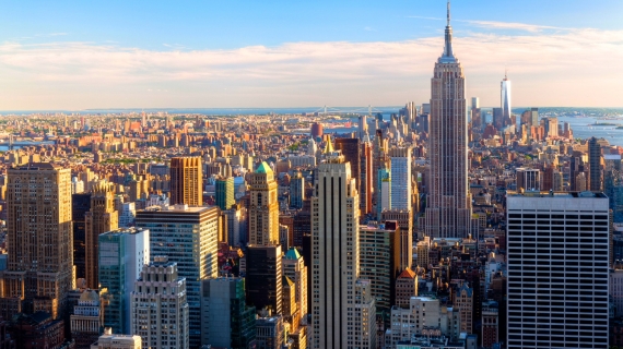 Vistas del skyline de Manhattan, Nueva York, USA, Estados Unidos
