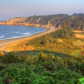 Panorámica de la playa de Barayo desde Vigo