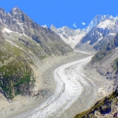 Mer de Glace, el mayor glaciar francés