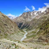 Glacier de la Pilatte, Ecrins, Alpes, Francia