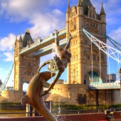 Tower Bridge, Londres, momumento, Delfin, UK